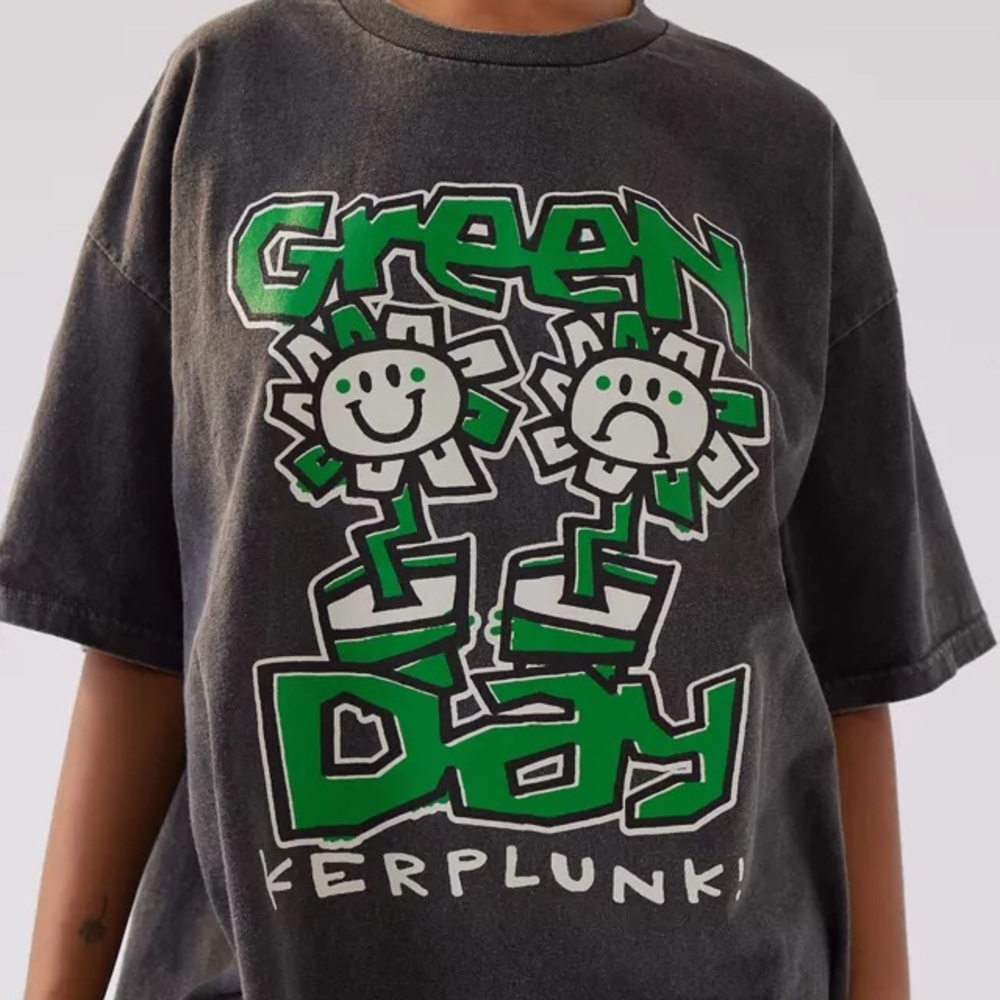 Green Day Oversized T shirt Dress - Picture 1 of 5